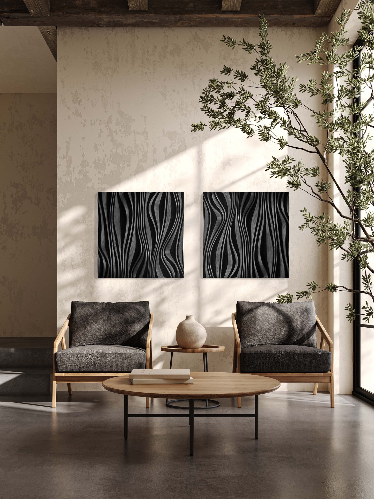 Forest ash - Square Wall Decorations