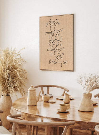 stunts-keith-haring-wood-wall-panel-oak-black-styled-dining