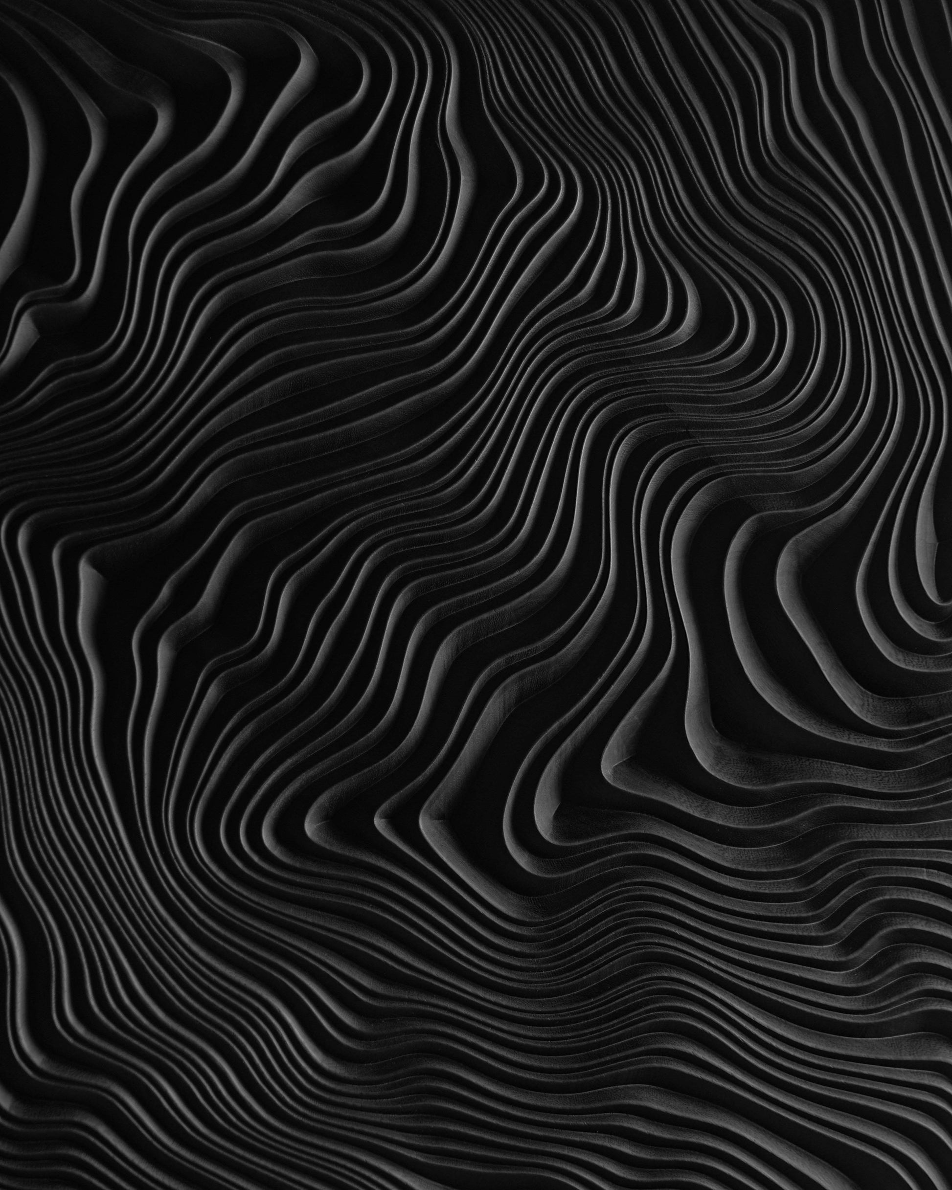 Zoomed-in section revealing carved layers reminiscent of desert forms, blending into a 3d wall panels aesthetic for stylish interior decoration.