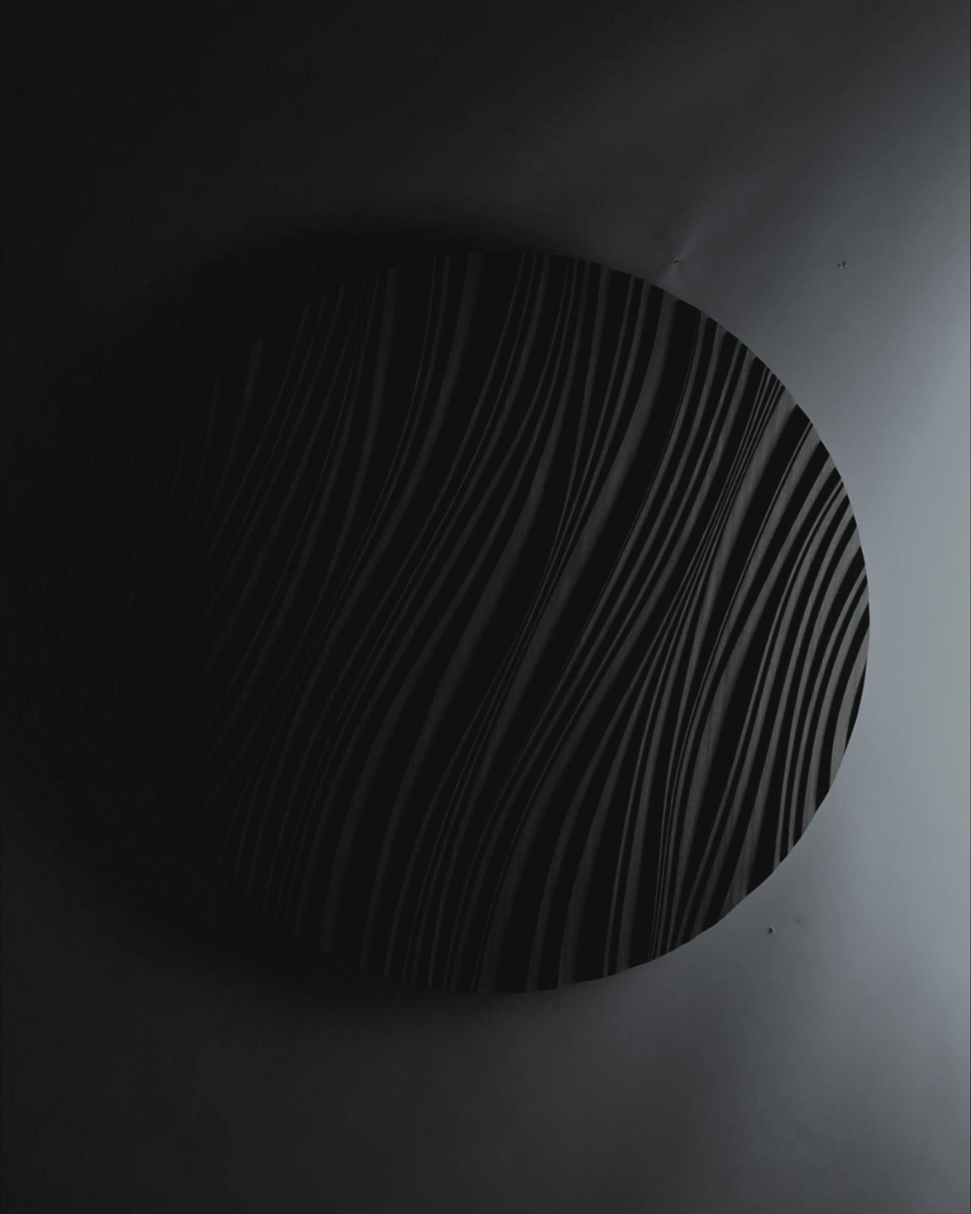 Close focus on swirling erosion ridges in iroko, echoing 3d wall panels style with subtle geometric design in each carved wave.