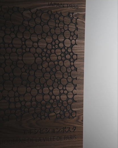 Bubble_Wall decor panel Walnut and Black