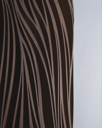 Leaf black - Circular Wall Sculpture