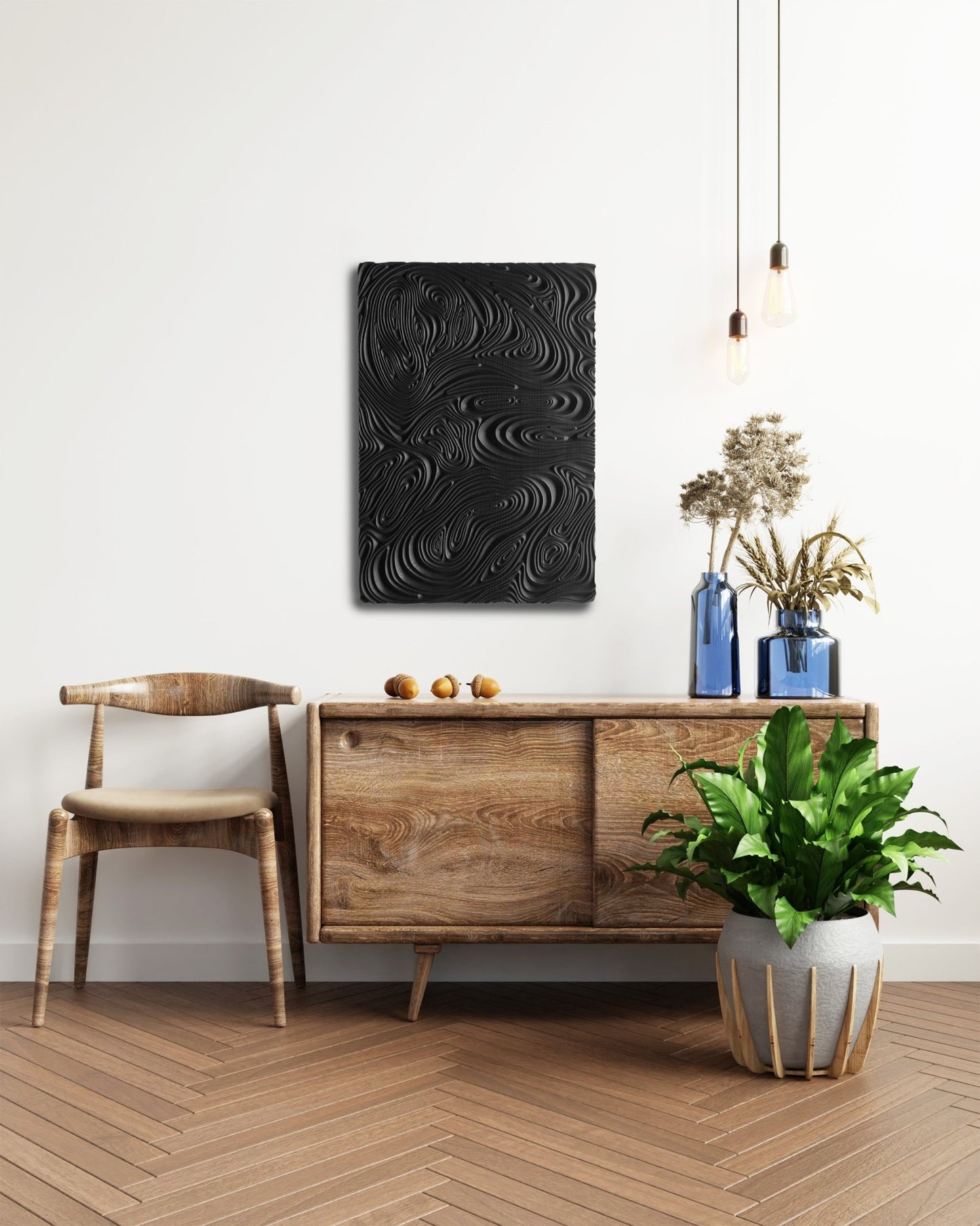 Vortices_wood panel decor minimalist design - SquareOff