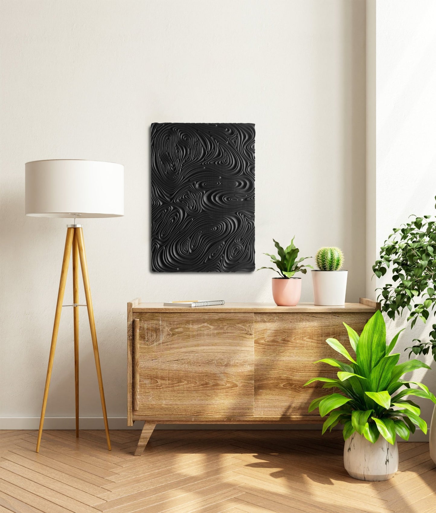 Vortices_wood panel decor minimalist design - SquareOff