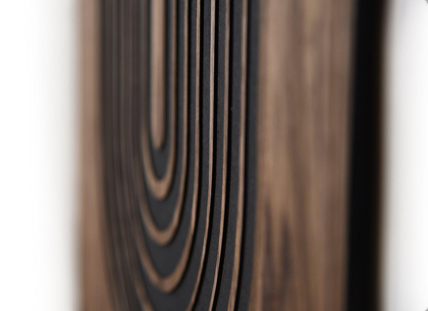 Side angle close up showing panel thickness and layered relief