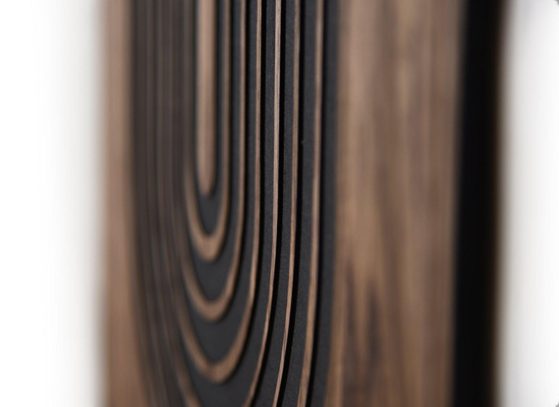 Side angle close up showing panel thickness and layered relief