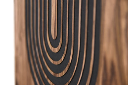 Macro close up of curved grooves, depth and shadow detail